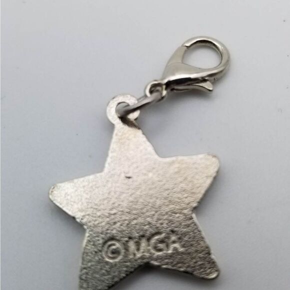 Glitter pink star charm pendant - Picture 2 of 2